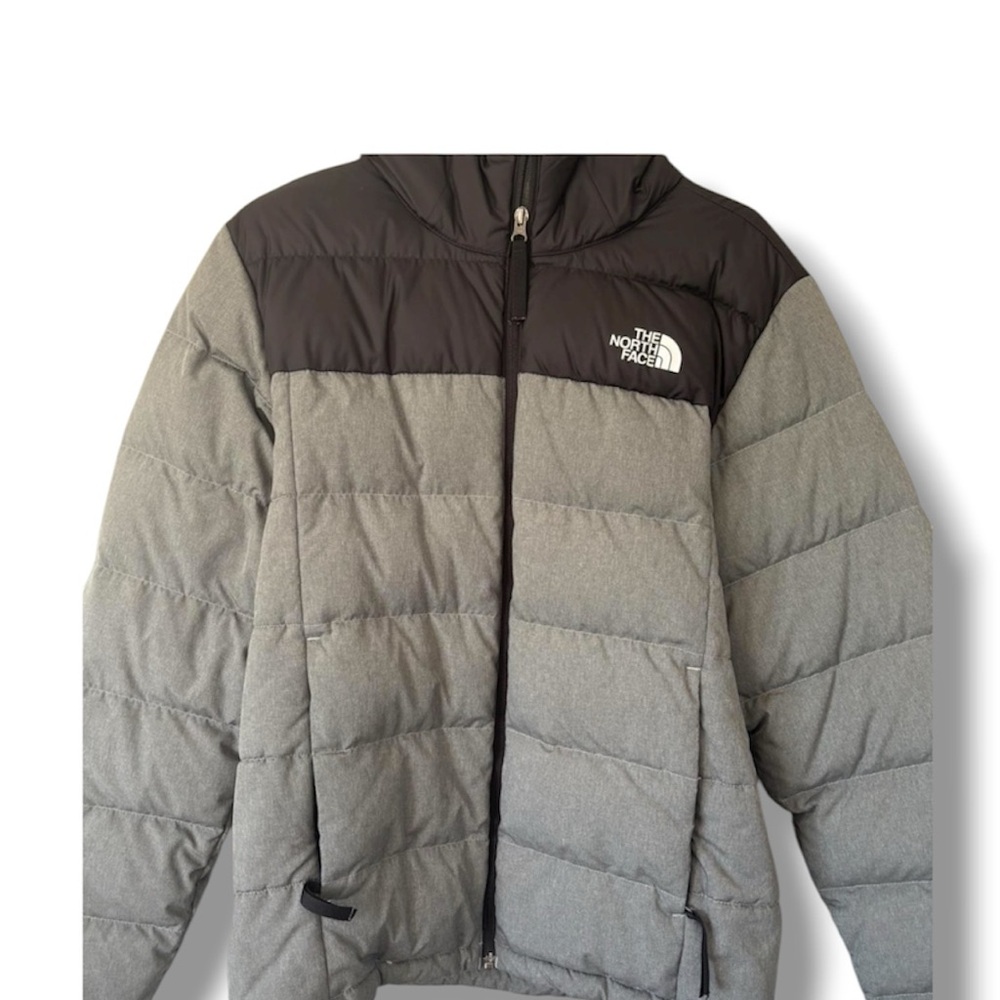 The North Face Gray and Black Puffer Jacket